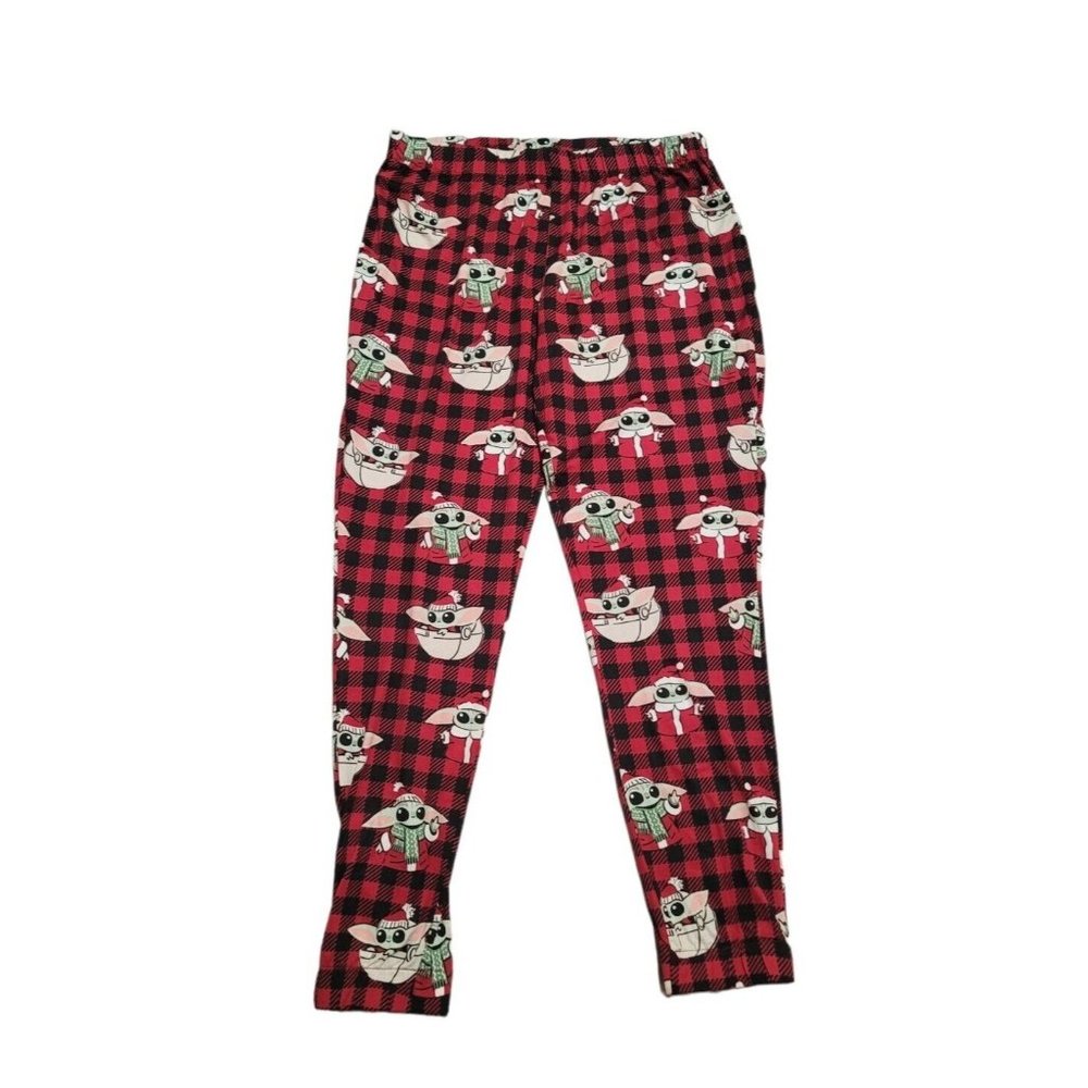 Star Wars Christmas Baby Yoda Pajama Pants womens size Large Munki Munki